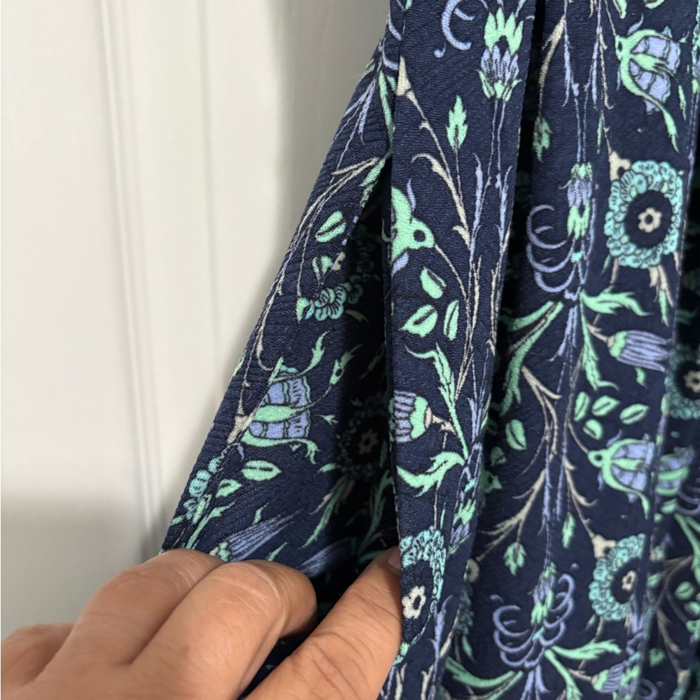 Navy & Green Floral Amelia Dress - Picture 3 of 3